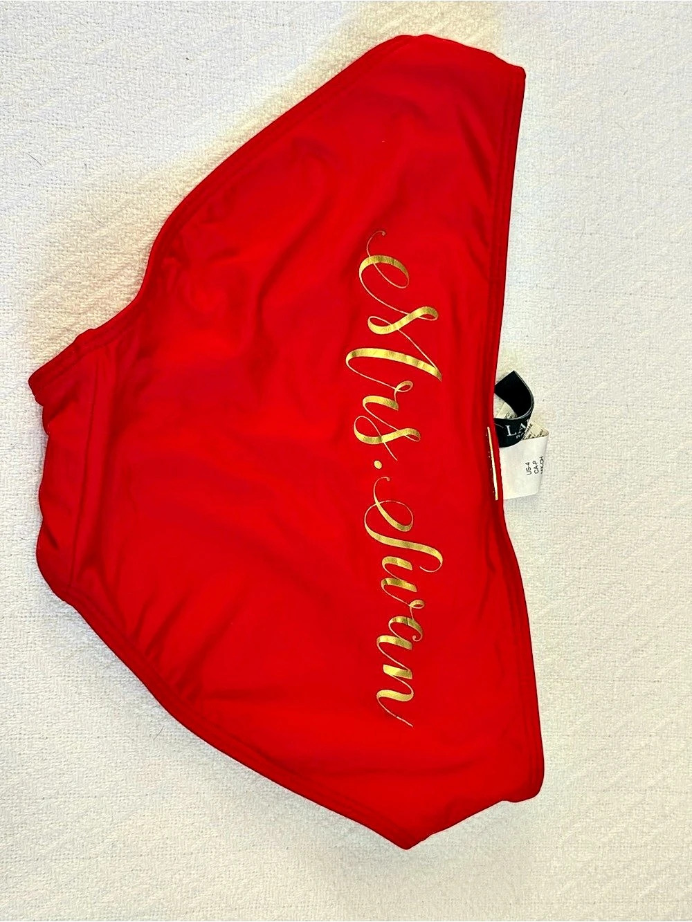 Lauren Ralph Lauren Red Bikini Bottom Size 4 New Mrs Swan
